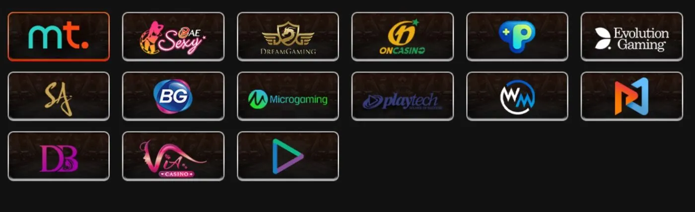 Sảnh casino U888 hợp tác với các đối tác uy tín