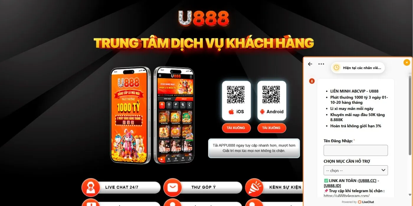 Trung tâm dịch vụ khách hàng luôn hoạt động để hỗ trợ khách hàng khi gặp lỗi đăng nhập