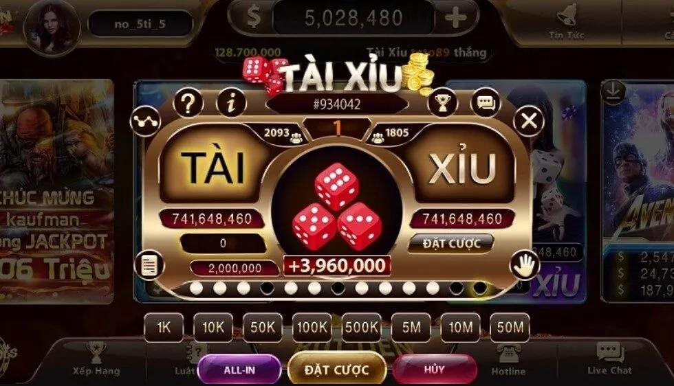 Tài xỉu sử dụng 3 viên xúc xắc, kết quả cuối cùng được quyết định bởi tổng điểm của chúng